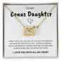 My Bonus Daughter Aim For The Skies-Interlocking Hearts Necklace 💕