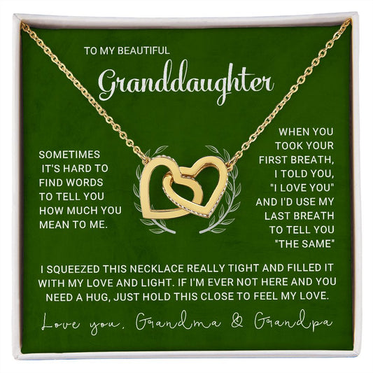 Beautiful Granddaughter - Interlocking Hearts🥰