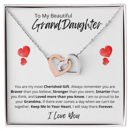 Never-Ending Love Granddaughter - Interlocking Hearts
