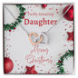 Amazing Daughter - Interlocking Hearts Christmas Necklace🥰