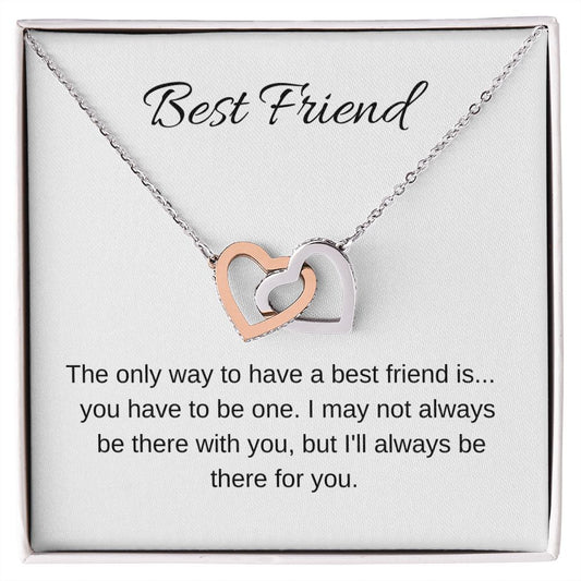 Best Friend - Interlocking Hearts Necklace 👩🏾‍❤️‍💋‍👨🏽