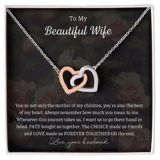 Beautiful Wife - Interlocking Hearts Necklace ❤️