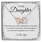 Daughter Straighten Your Crown - Interlocking Hearts Necklace