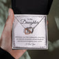 Daughter Straighten Your Crown - Interlocking Hearts Necklace
