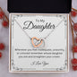 Daughter Straighten Your Crown - Interlocking Hearts Necklace