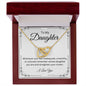 Daughter Straighten Your Crown - Interlocking Hearts Necklace