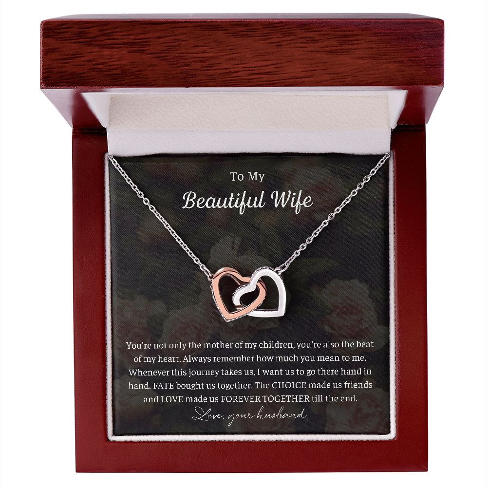 Beautiful Wife - Interlocking Hearts Necklace ❤️