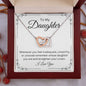 Daughter Straighten Your Crown - Interlocking Hearts Necklace