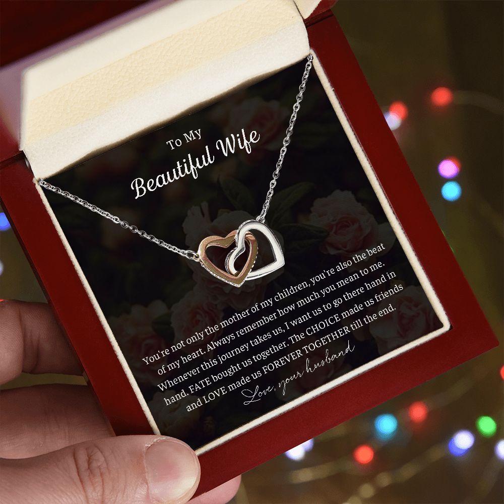 Beautiful Wife - Interlocking Hearts Necklace ❤️