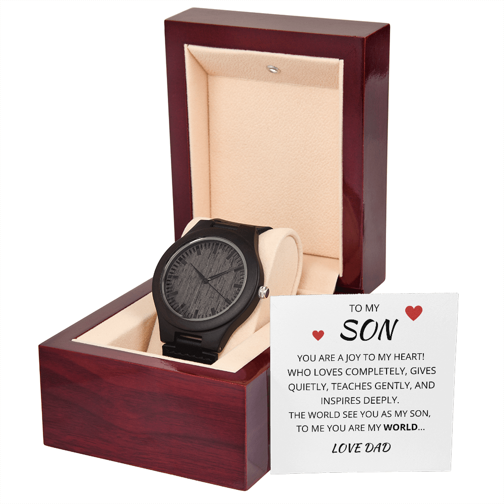 To Son from Dad - Wooden Watch
