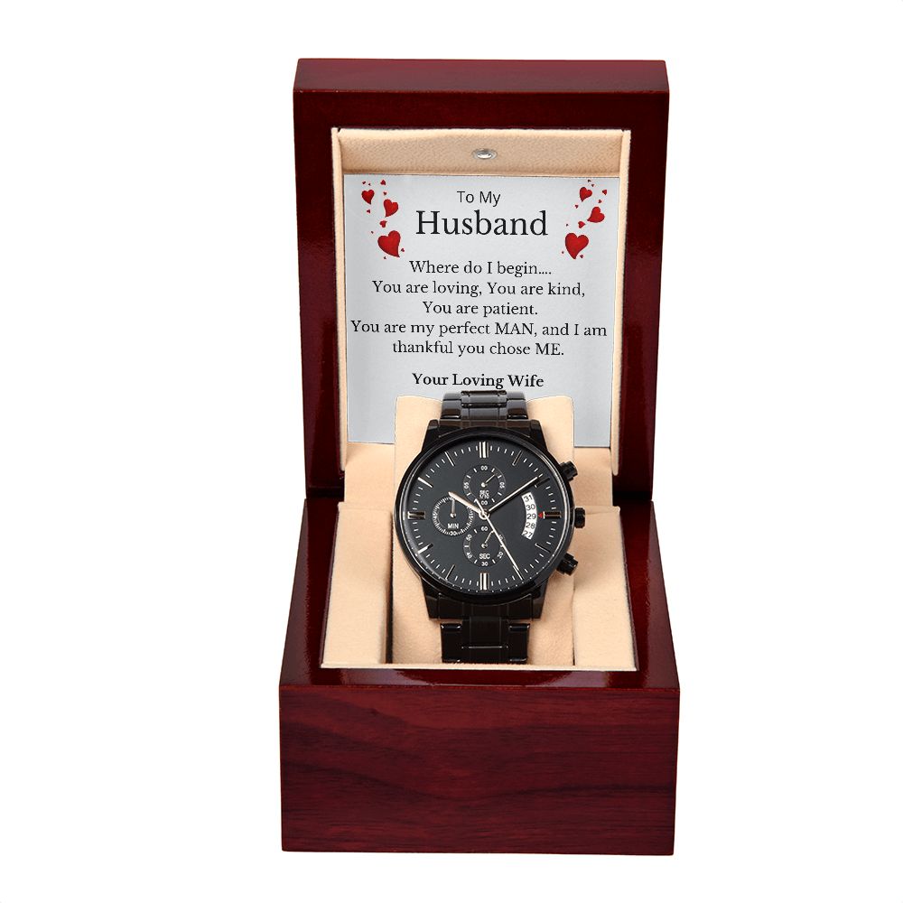 To My Dearest Husband - Men's Black Watch