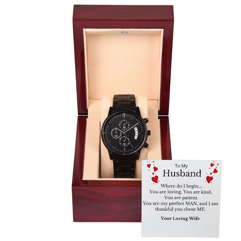 To My Dearest Husband - Men's Black Watch