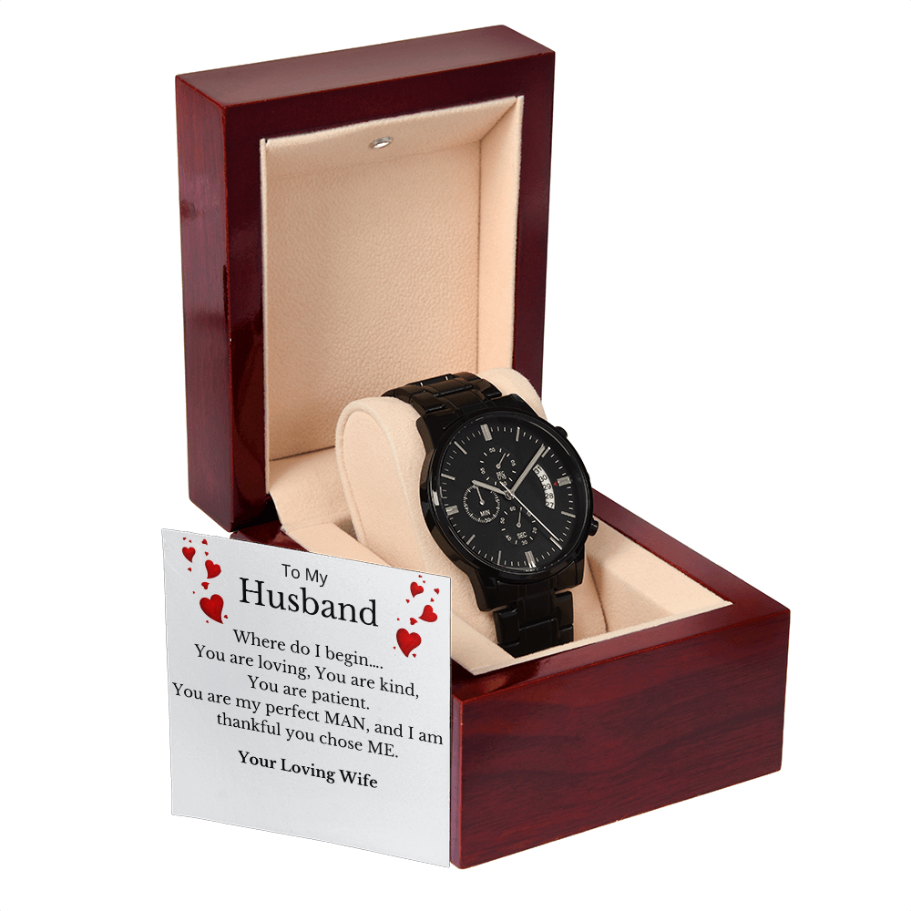 To My Dearest Husband - Men's Black Watch