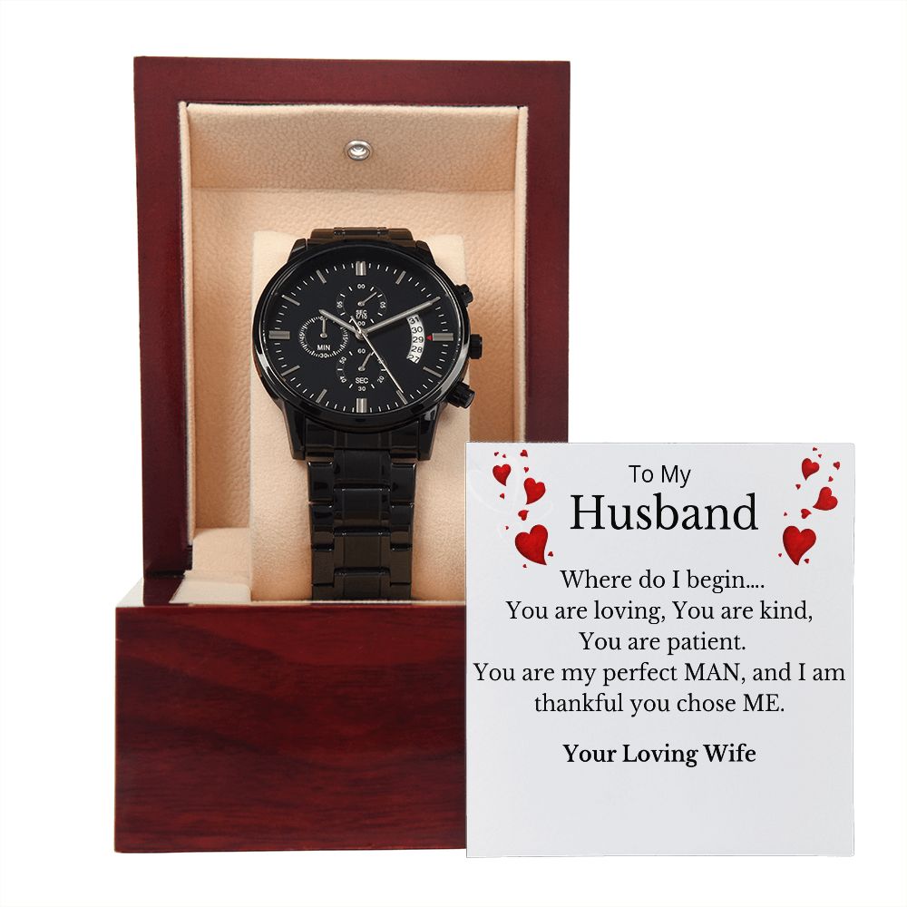 To My Dearest Husband - Men's Black Watch