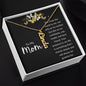 My Mom Always Grateful - Personalized Vertical Name Necklace🦋