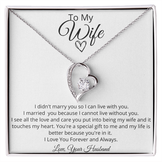 To My Wife - Forever Love Necklace