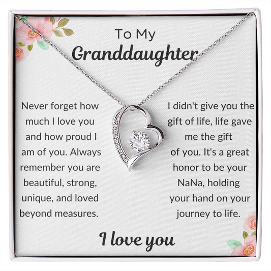 Forever My Granddaughter Love Necklace