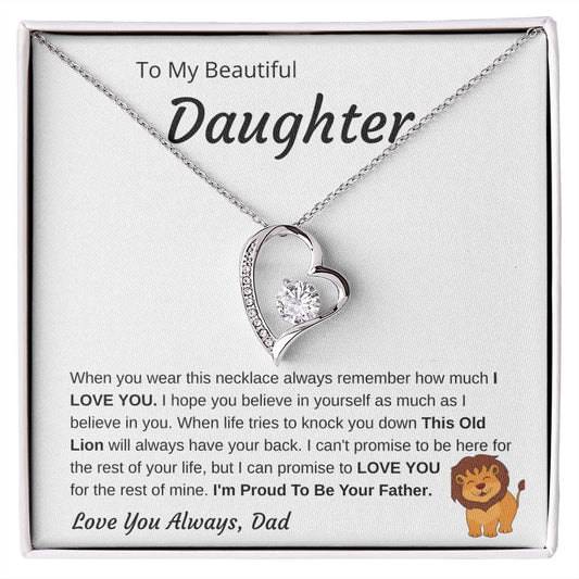 To My Beautiful Daughter - Forever Love Necklace 💕🎁