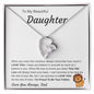 To My Beautiful Daughter - Forever Love Necklace 💕🎁