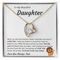 To My Beautiful Daughter - Forever Love Necklace 💕🎁