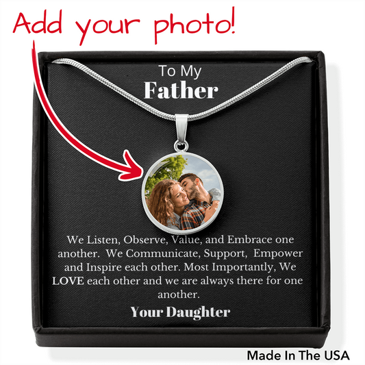 Me & Dad Picture Necklace