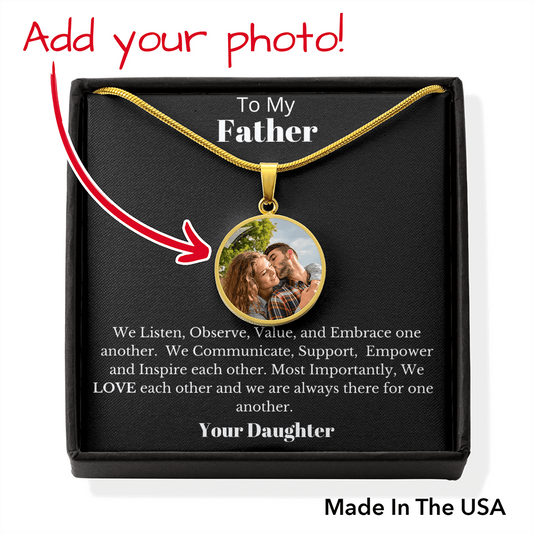 Me & Dad Picture Necklace