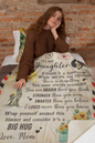 Daughter You Are Loved More than You Know Blanket MSHM Premium Mink Sherpa Blanket 50X60