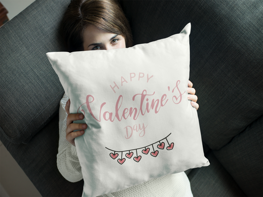 Happy Valentines Day - Large Square Pillow